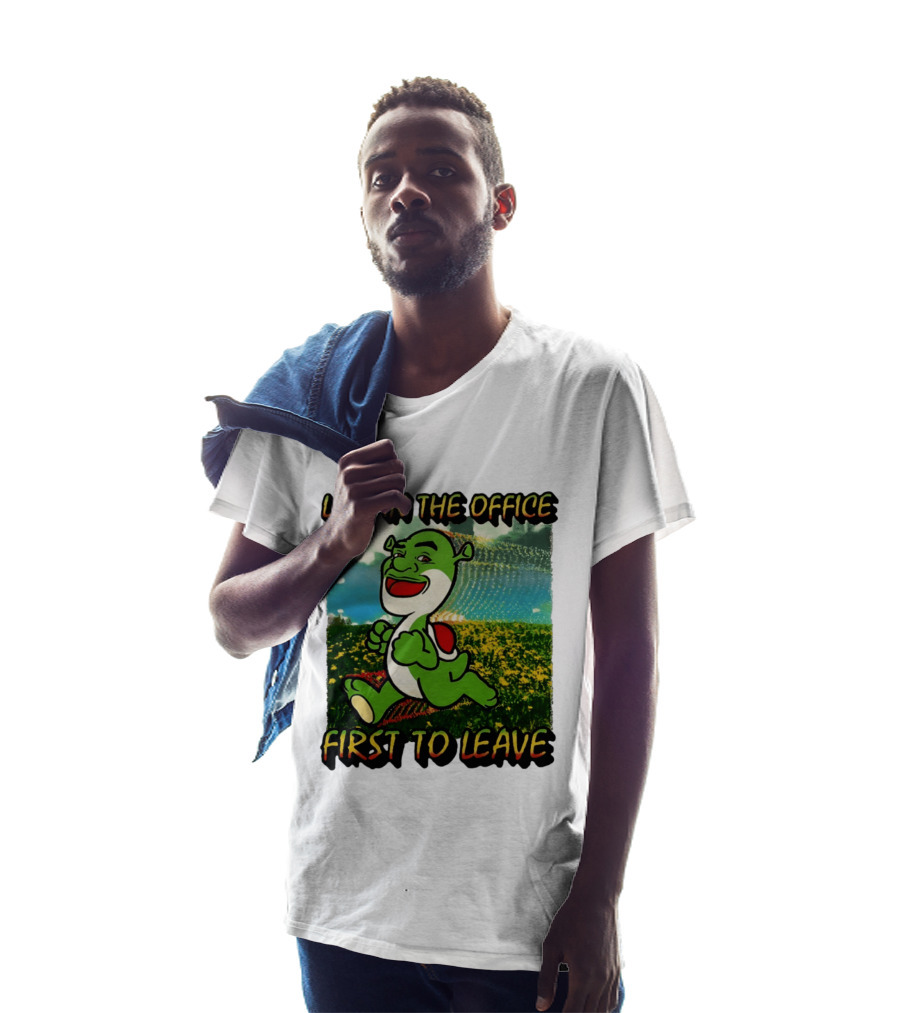 Last In The Office First To Leave Shrek Yoshi Humor T-Shirt