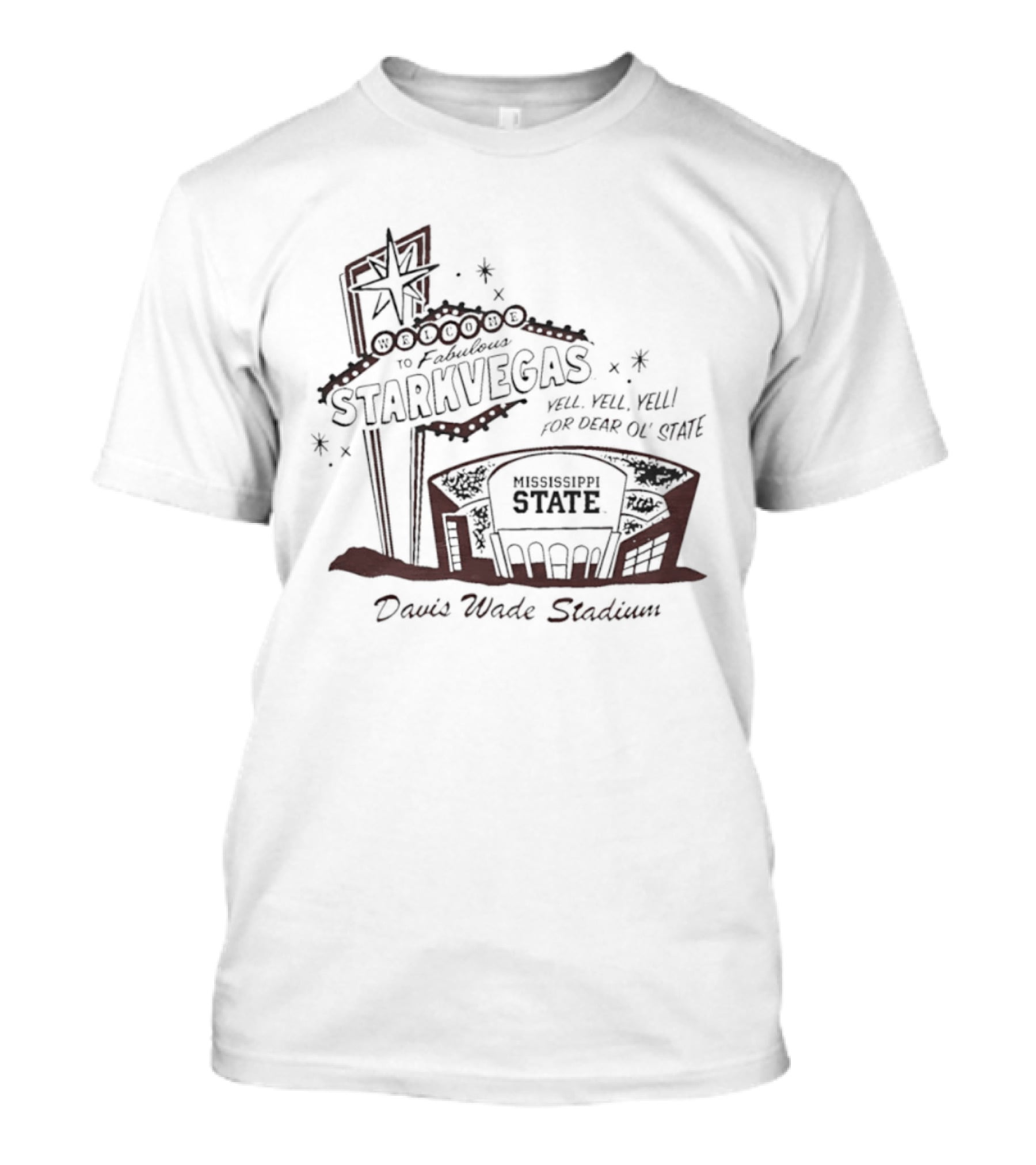 Starkvegas Mississippi State Davis Wade Stadium Football Veni Vidi Vici T-Shirt
