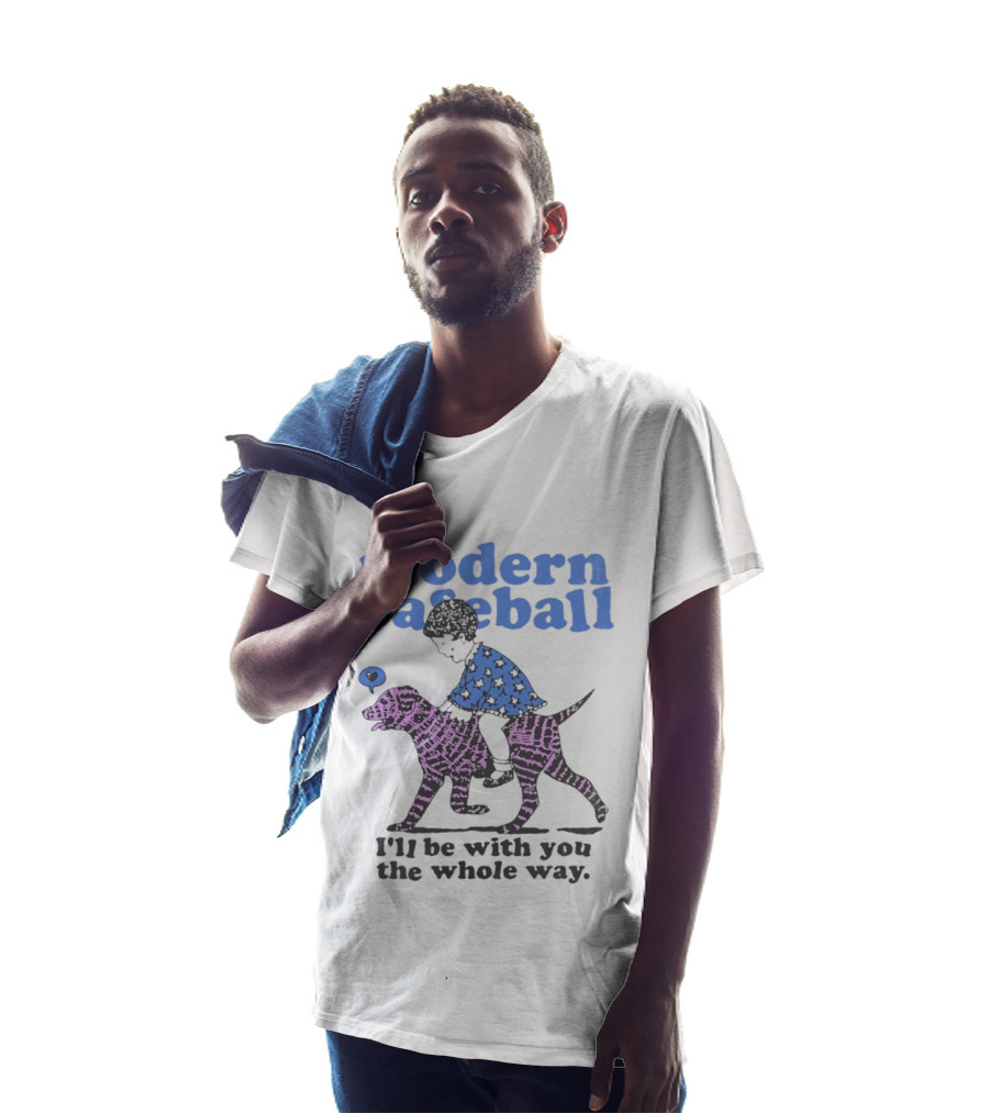 Modern Baseball I'll Be With You The Whole Way Child Riding Zebra Pattern Dog T-Shirt