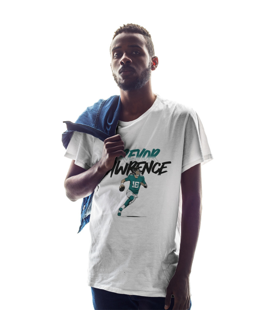 Trevor Lawrence 16 Jacksonville Jaguars Quarterback Action Pose T-Shirt