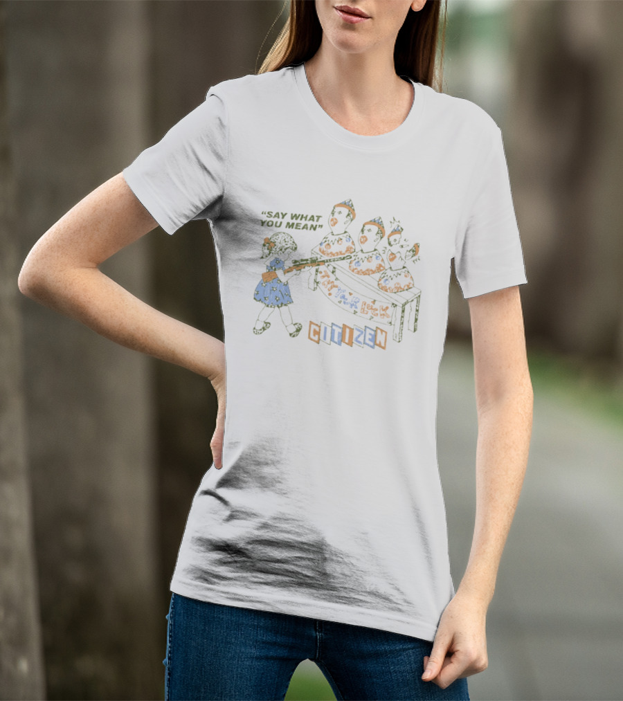 Say What You Mean Try Your Luck Citizen Vintage Arcade Duck Shooting Game T-Shirt