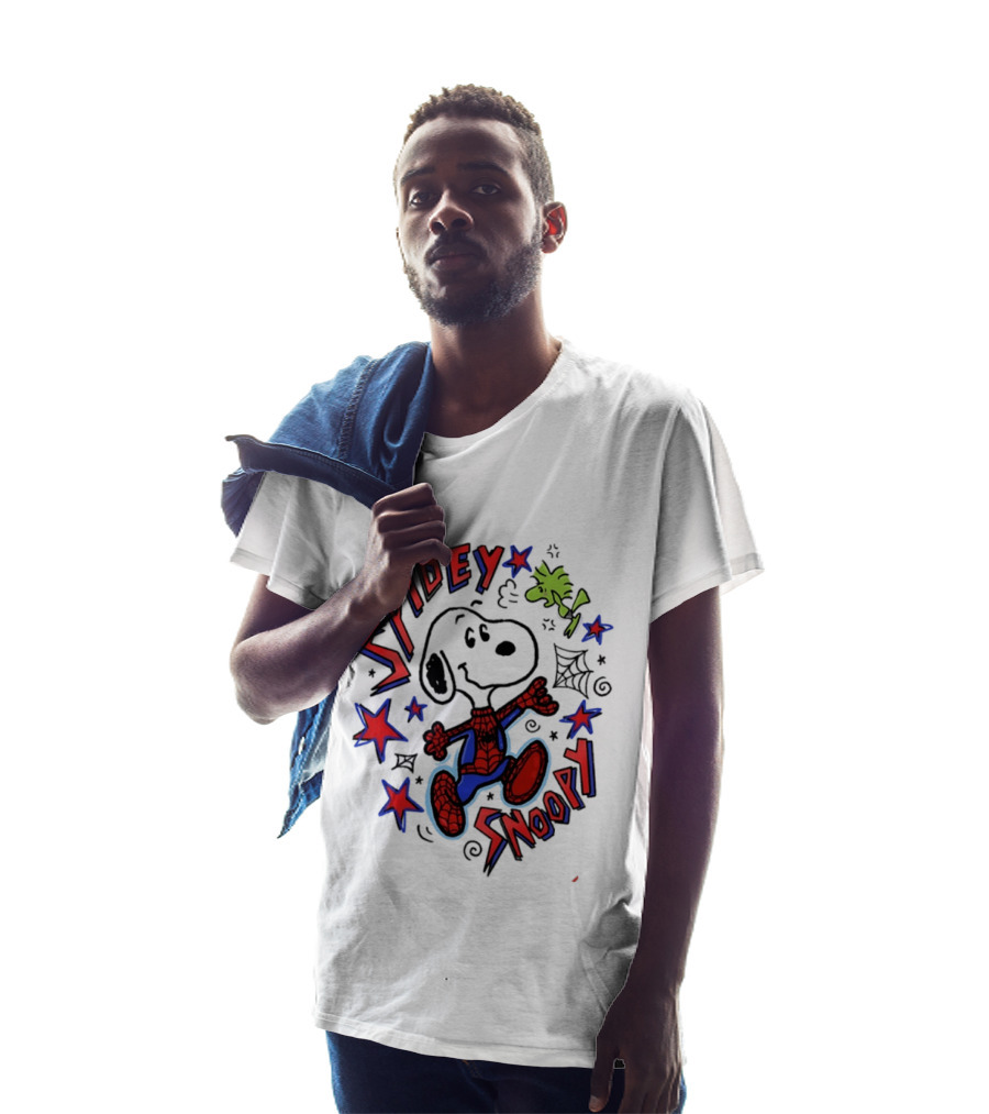 Spidey Snoopy Woodstock 2026 Crossover With Stars And Webs T-Shirt
