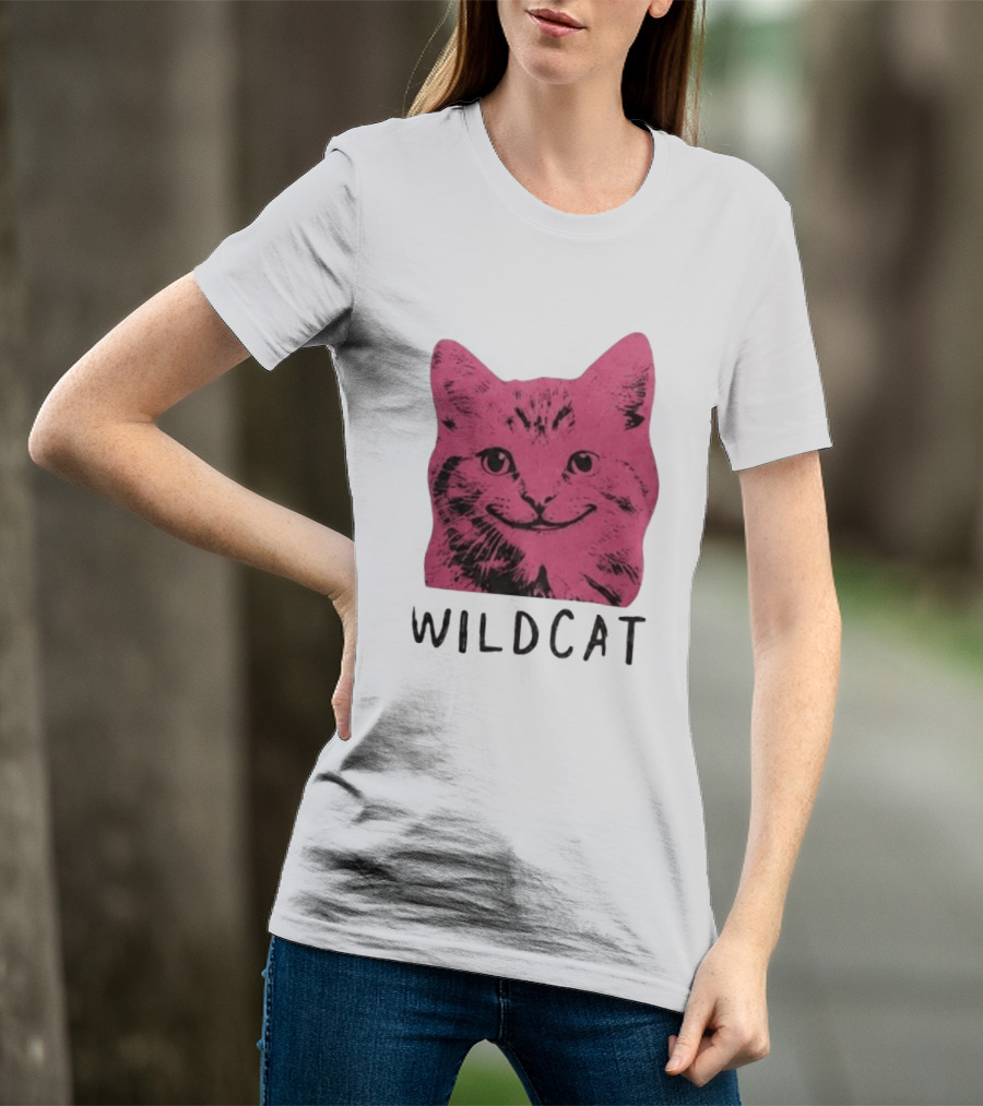 Wildcat Pink Cat Feline Animal T-Shirt