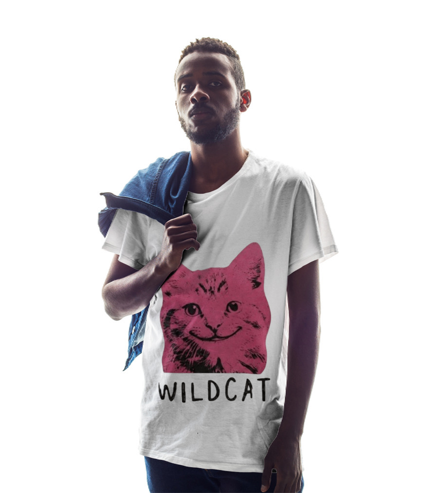Wildcat Pink Cat Feline Animal T-Shirt