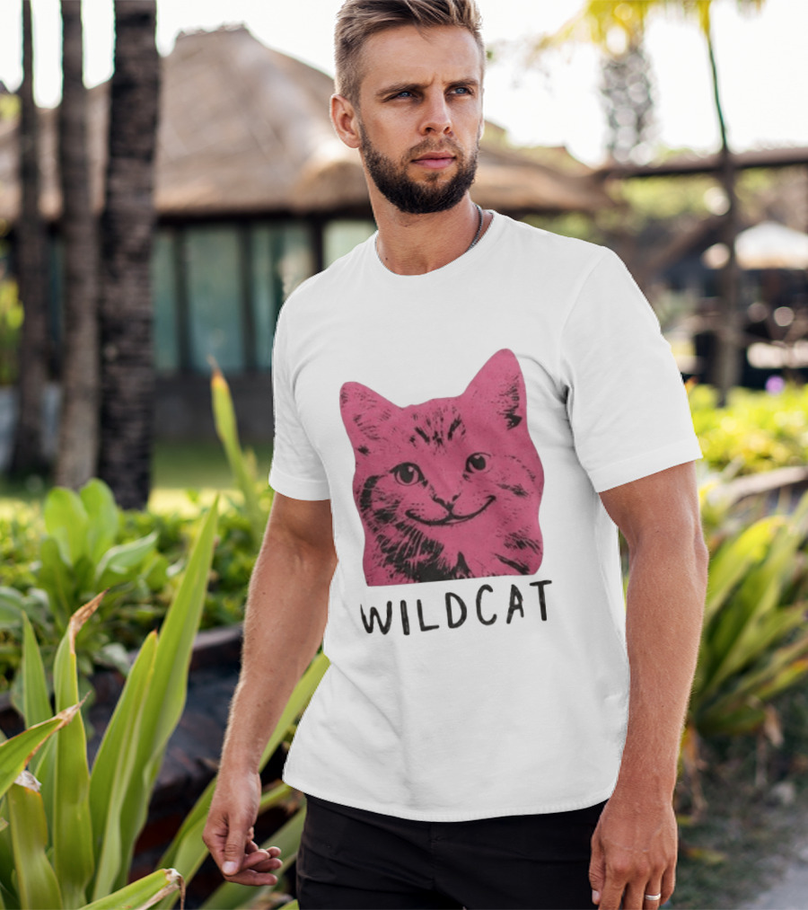 Wildcat Pink Cat Feline Animal T-Shirt