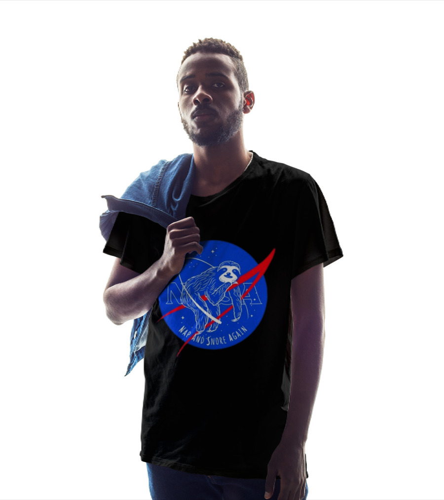 NASA Sloth Nap And Snore Again Space T-Shirt