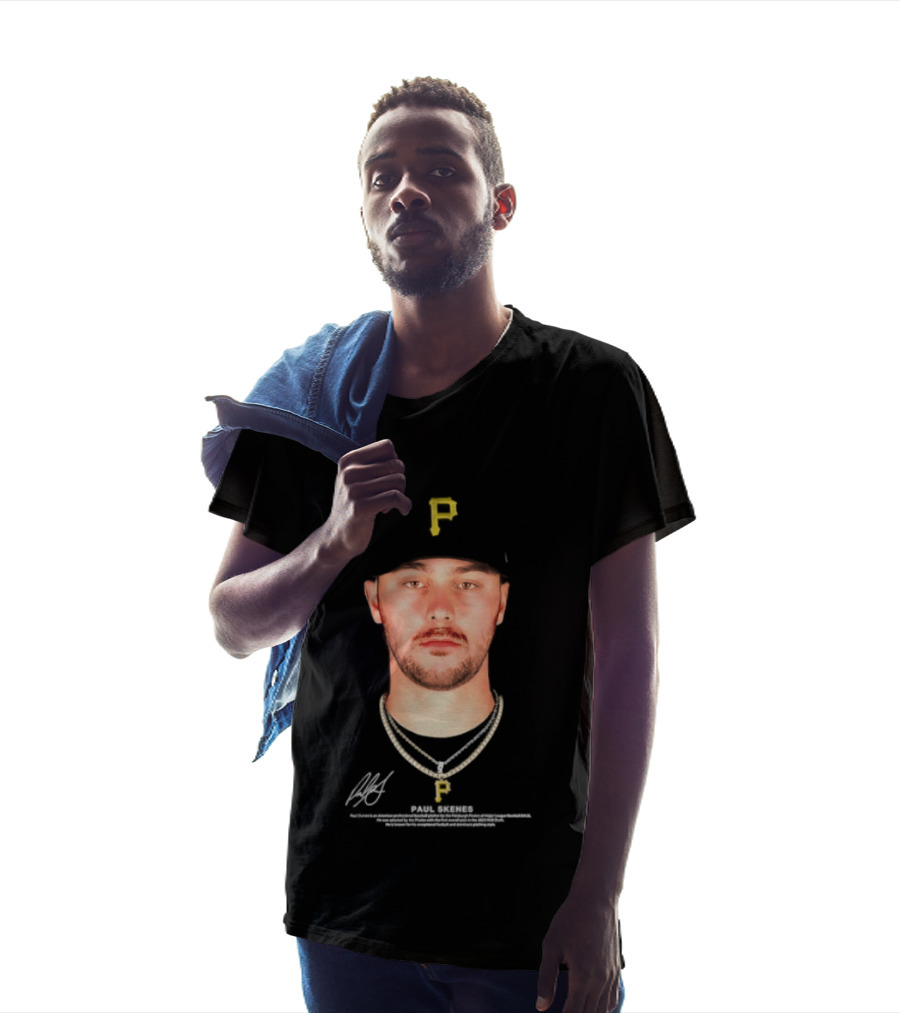 Paul Skenes Pittsburgh Pirates MLB Player Portrait And Signature T-Shirt