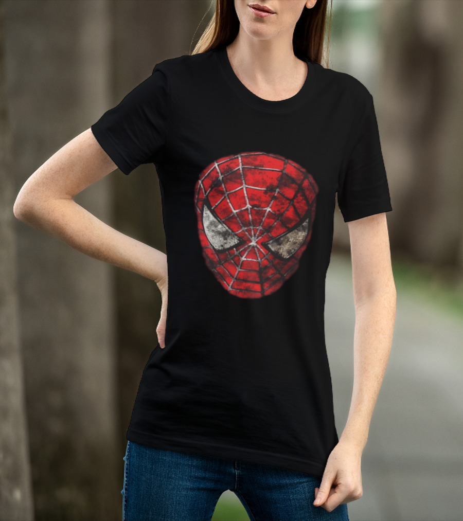 Spider Man 2 With Great Power Comes Great Responsibility Two Sided Iconic Mask T-Shirt