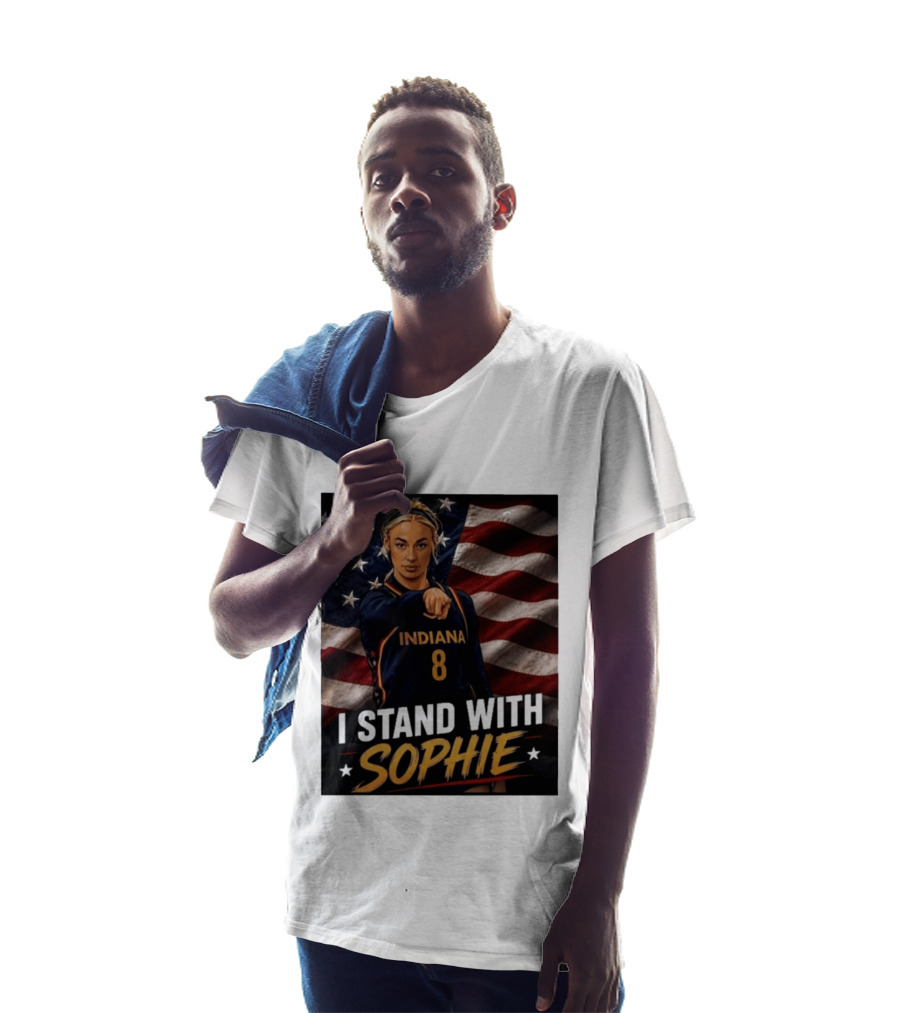 I Stand With Sophie Cunningham Indiana 8 American Flag T-Shirt