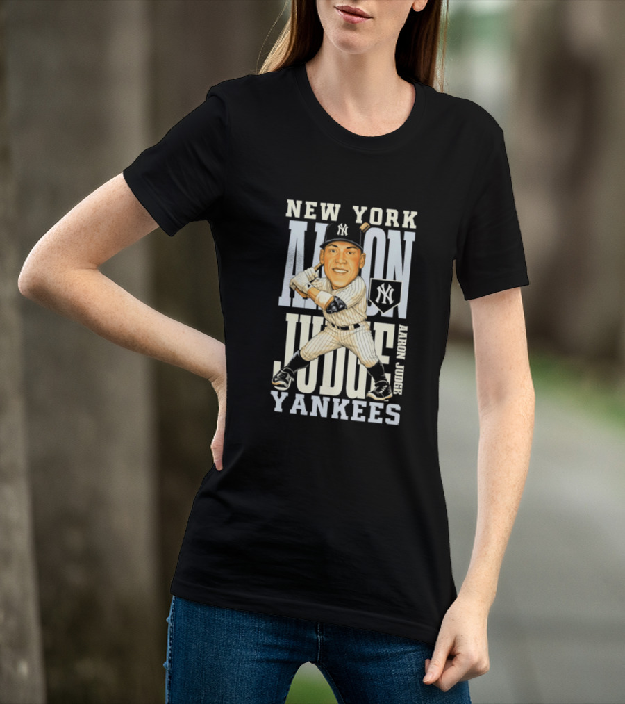 New York Yankees Aaron Judge Baseball Caricature Yankees T-Shirt