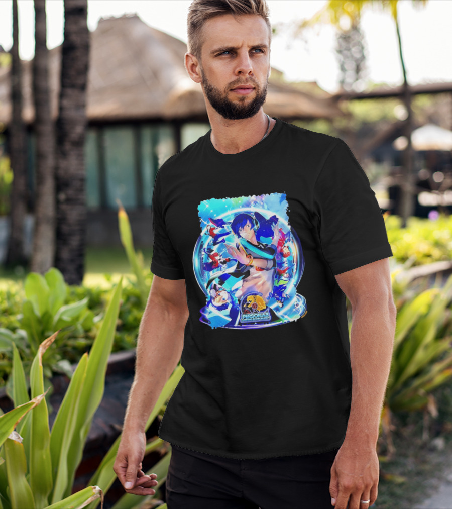 Persona 3 Dancing In Moonlight ATLUS Colorful Character Collage T-Shirt