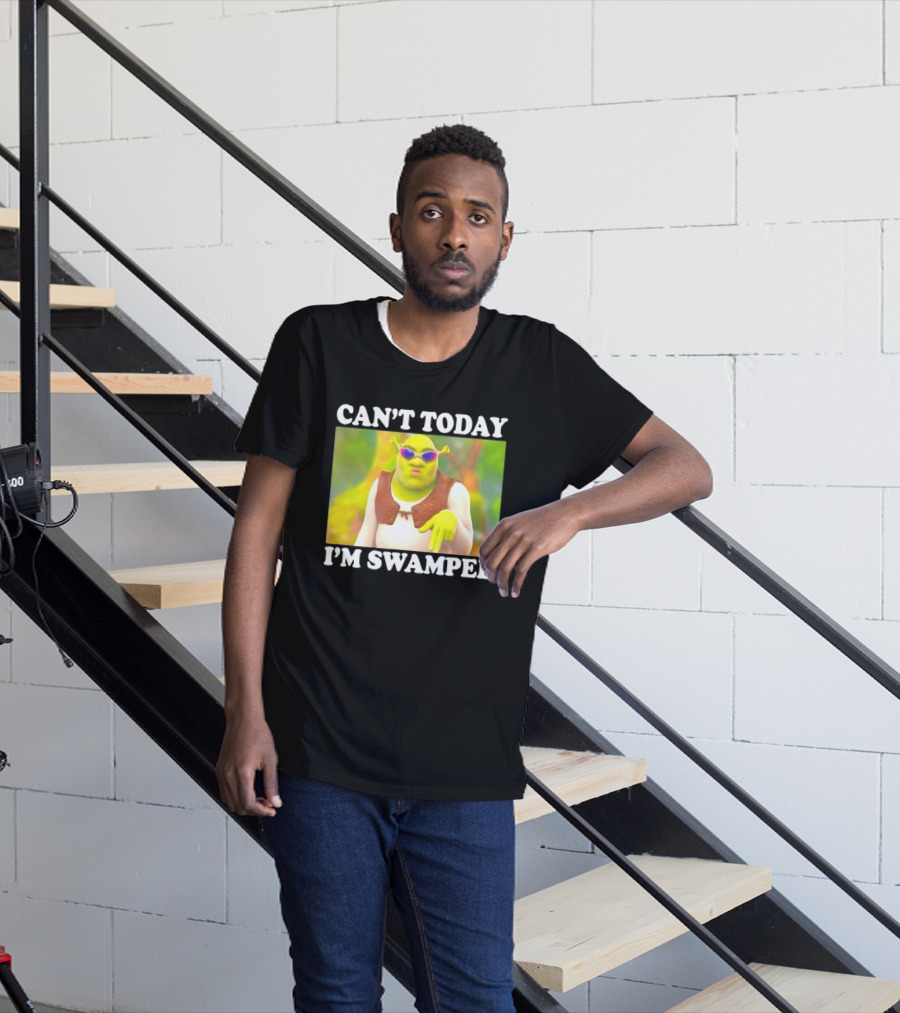 Can't Today I'm Swamped Shrek Sunglasses Meme T-Shirt