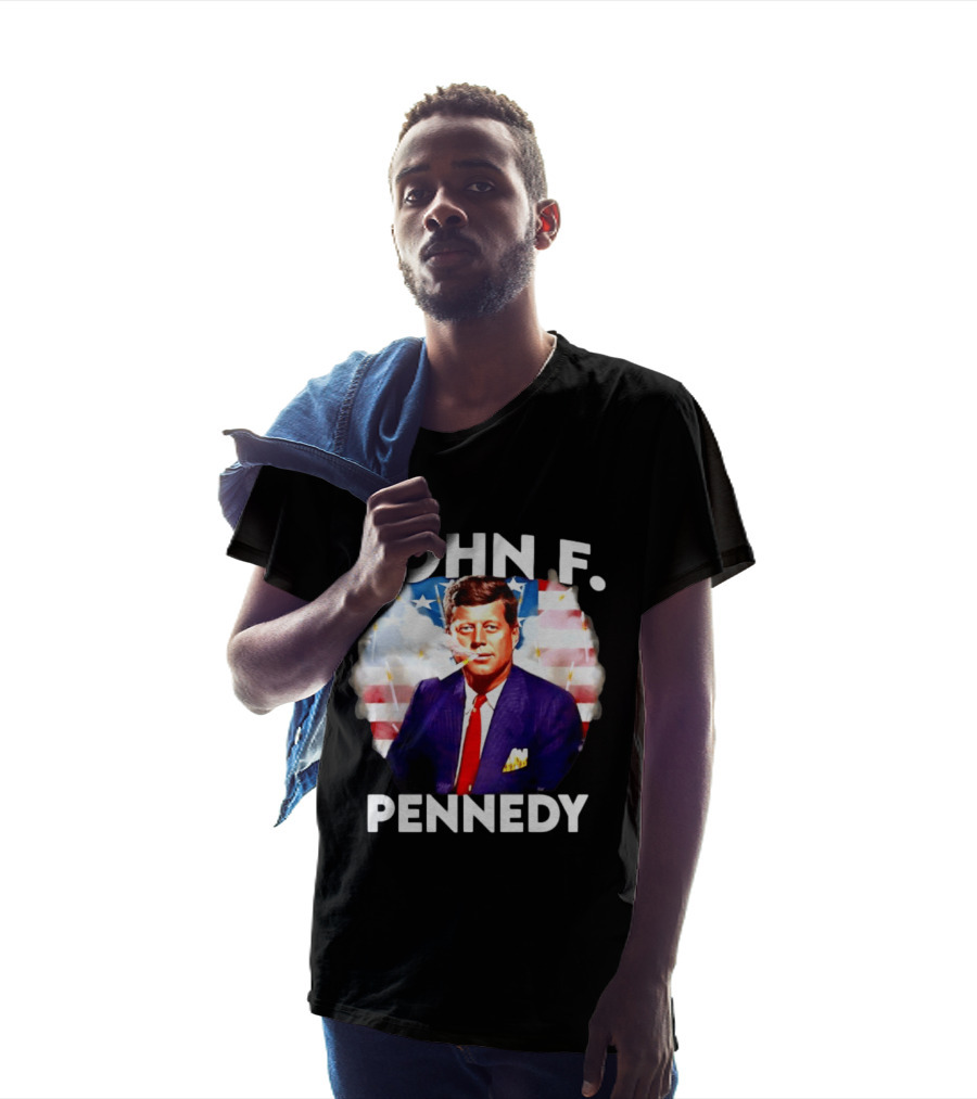 John F Pennedy JFK President Smoking Vape Flag T-Shirt
