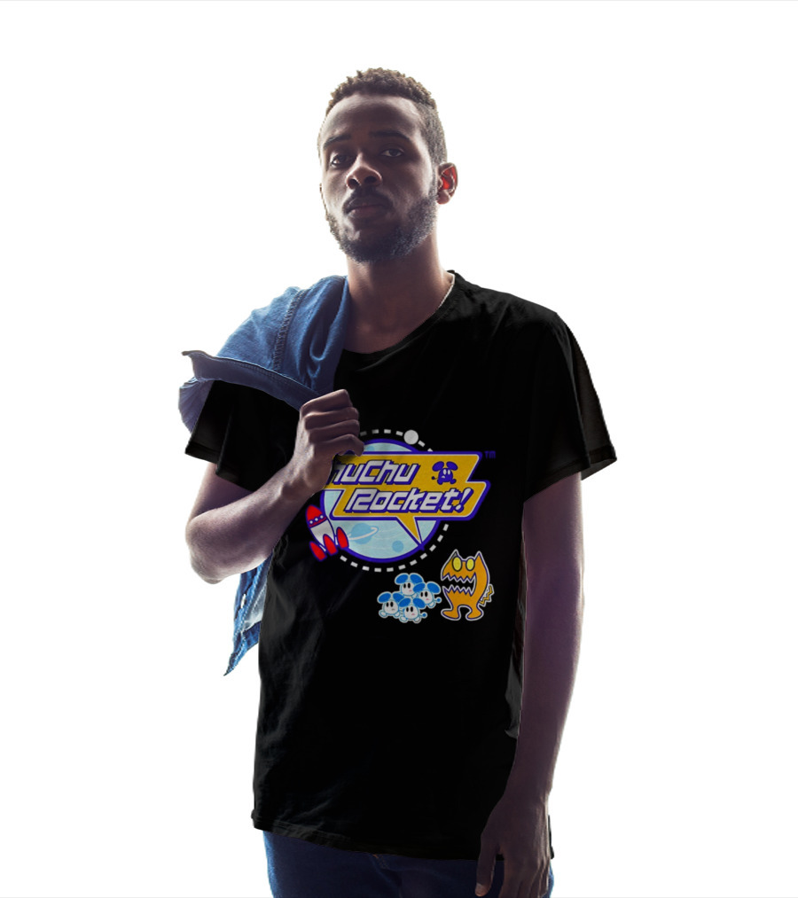 ChuChu Rocket Iconic Game Logo With Spaceship And Characters T-Shirt