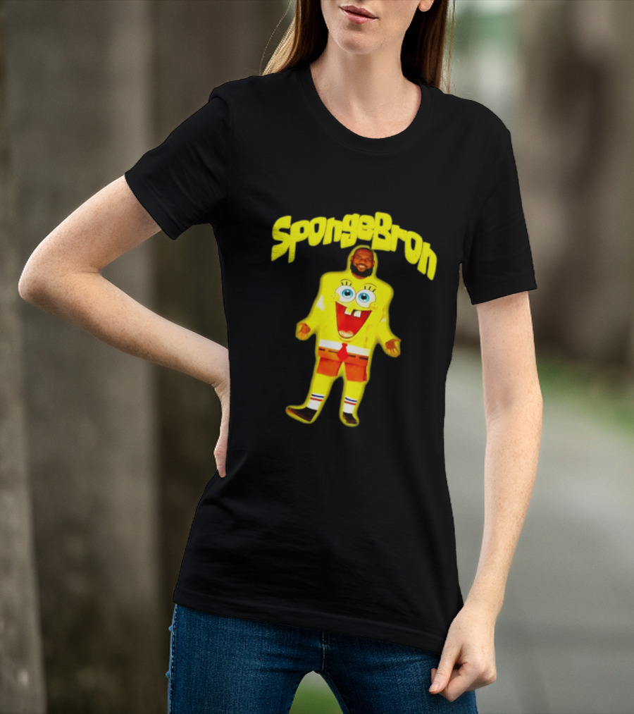 SpongeBron LeBron James Los Angeles Lakers T-Shirt