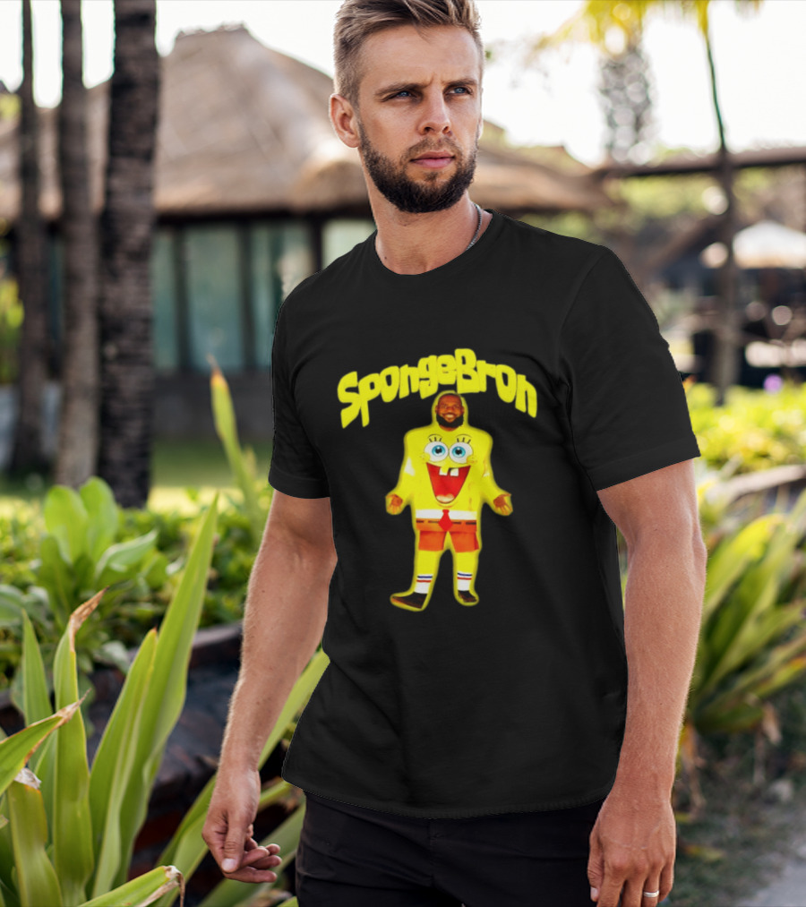 SpongeBron LeBron James Los Angeles Lakers T-Shirt