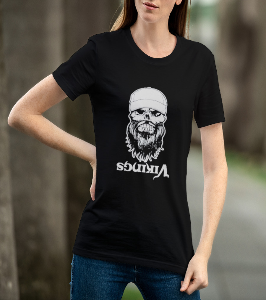 Luke Combs Vikings Tour Skull Beard Hat T-Shirt