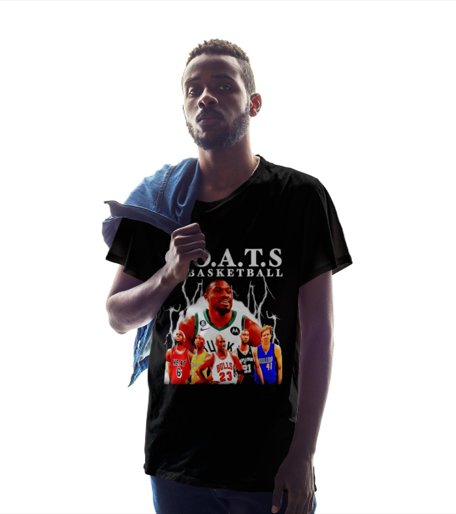 G.O.A.T.S Of Basketball Giannis Antetokounmpo LeBron James Kobe Bryant Michael Jordan Tim Duncan Dirk Nowitzki T-Shirt