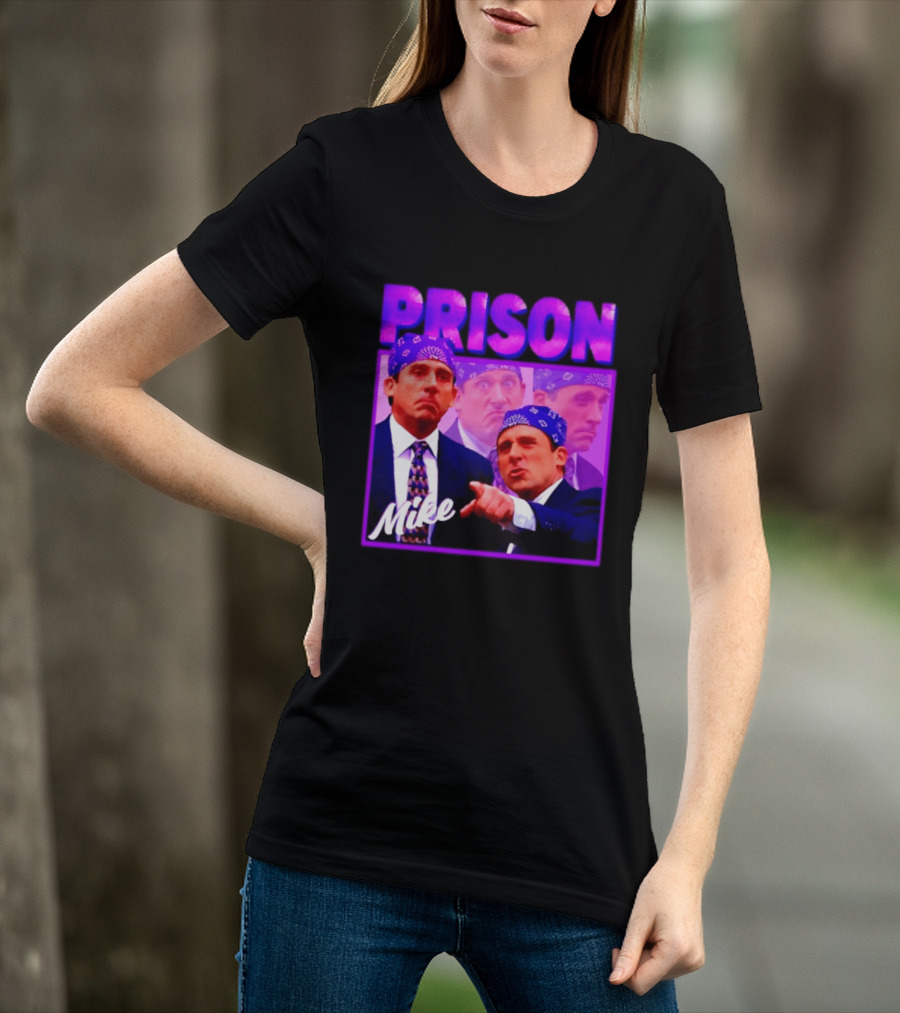 Prison Mike The Office Steve Carell Michael Scott Bandana Suit T-Shirt