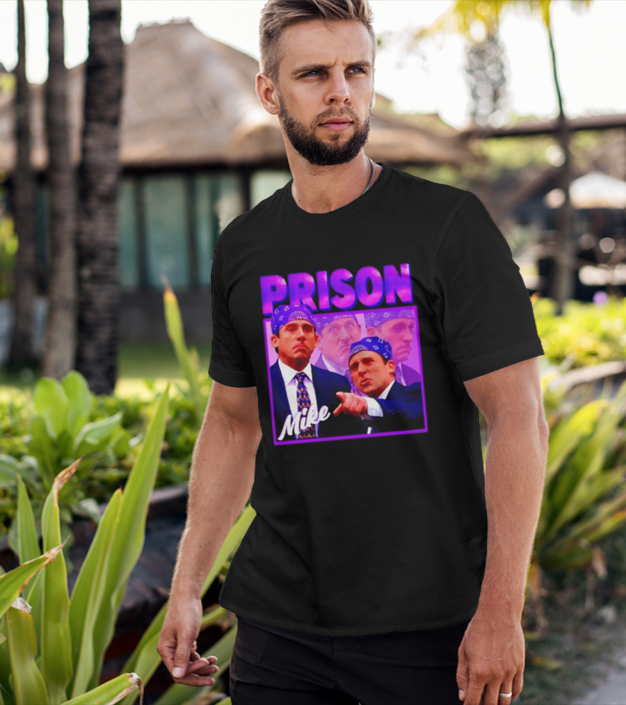 Prison Mike The Office Steve Carell Michael Scott Bandana Suit T-Shirt