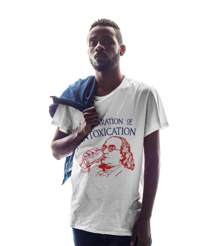 Declaration Of Intoxication Benjamin Franklin Beer Image T-Shirt