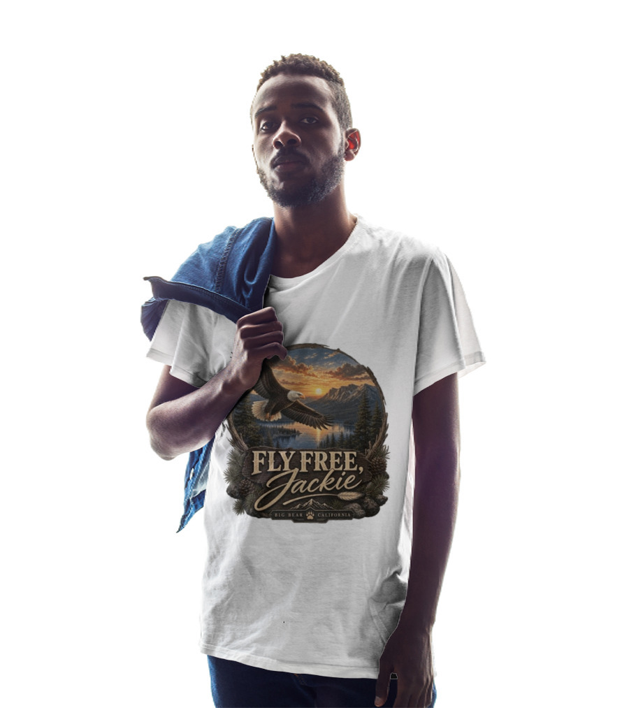 Fly Free Jackie Eagle Soaring Big Bear California Sunset T-Shirt