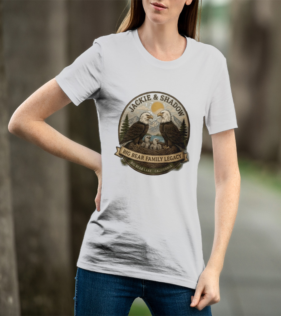 Jackie & Shadow Big Bear Family Legacy Big Bear Lake California Bald Eagles T-Shirt
