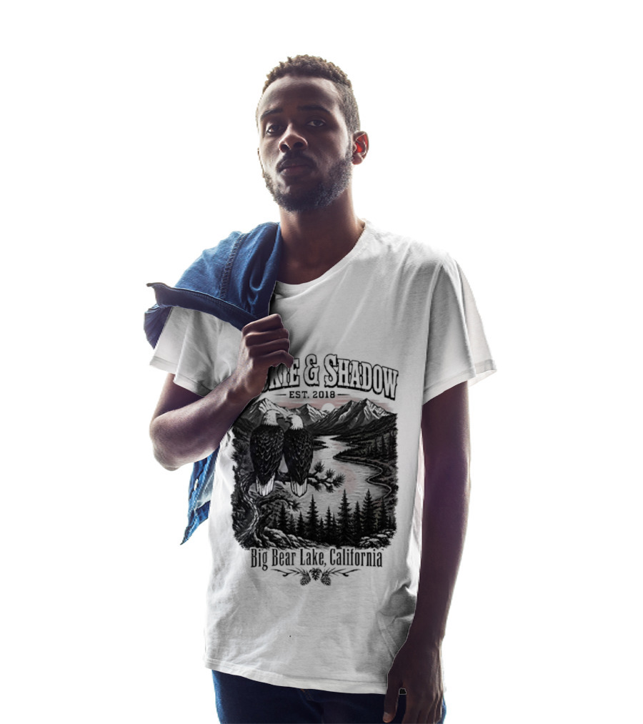 Jackie And Shadow Est 2018 Big Bear Lake California Mountain Scene T-Shirt
