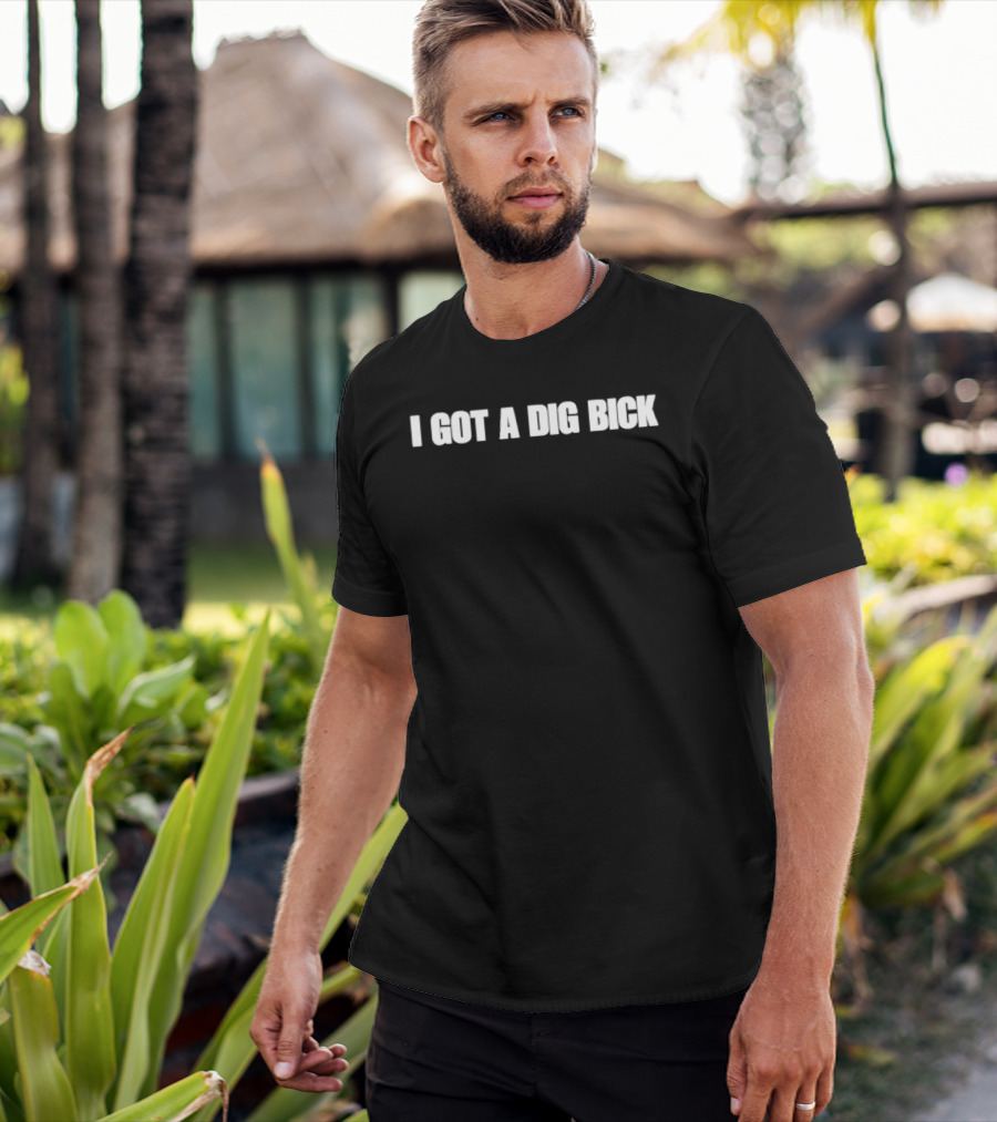 I Got A Dig Bick Funny Optical Illusion Text Optical Trick T-Shirt