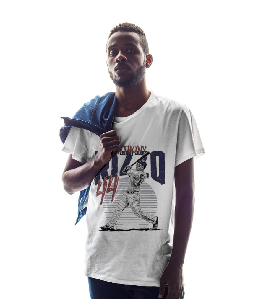 Anthony Rizzo 44 Chicago Cubs Slugger Baseball Swing T-Shirt