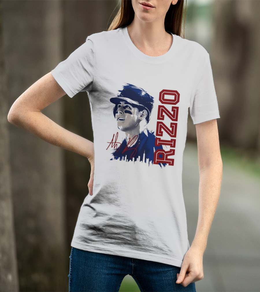 Anthony Rizzo Cubs Splatter Illustration Rizzo T-Shirt