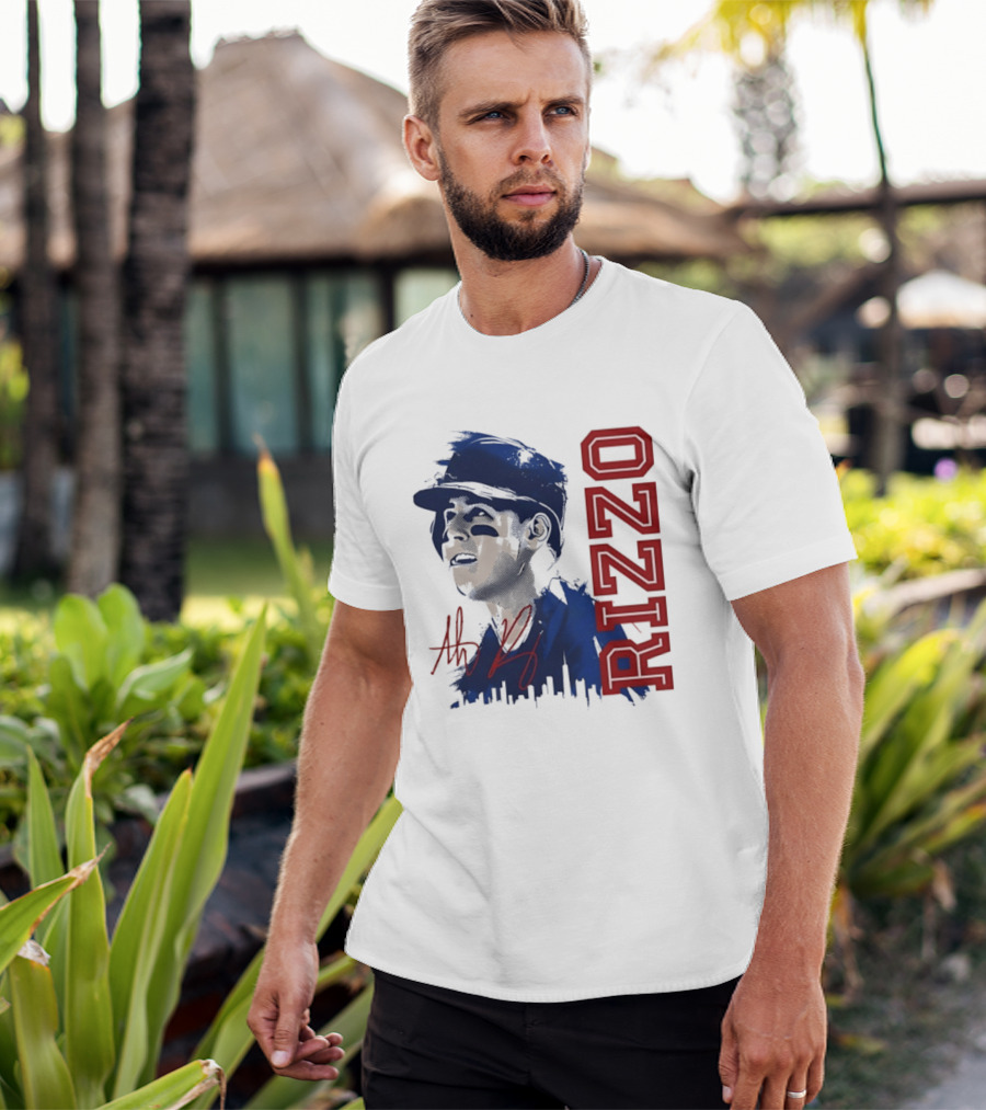 Anthony Rizzo Cubs Splatter Illustration Rizzo T-Shirt
