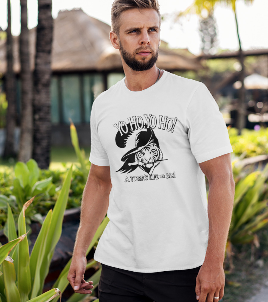 Yo Ho Yo Ho A Tiger's Life For Me Cincinnati Bengals Tiger Pirate T-Shirt