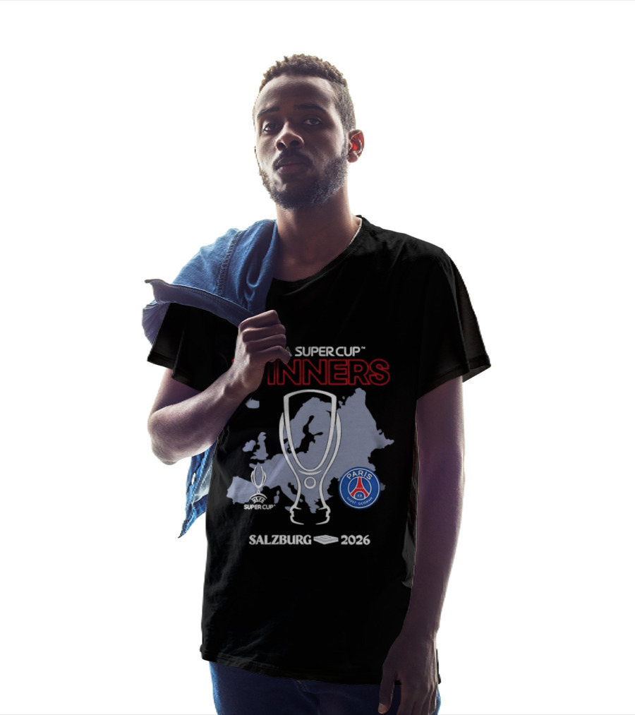 UEFA Super Cup Winners Paris Saint Germain Salzburg 2026 T-Shirt