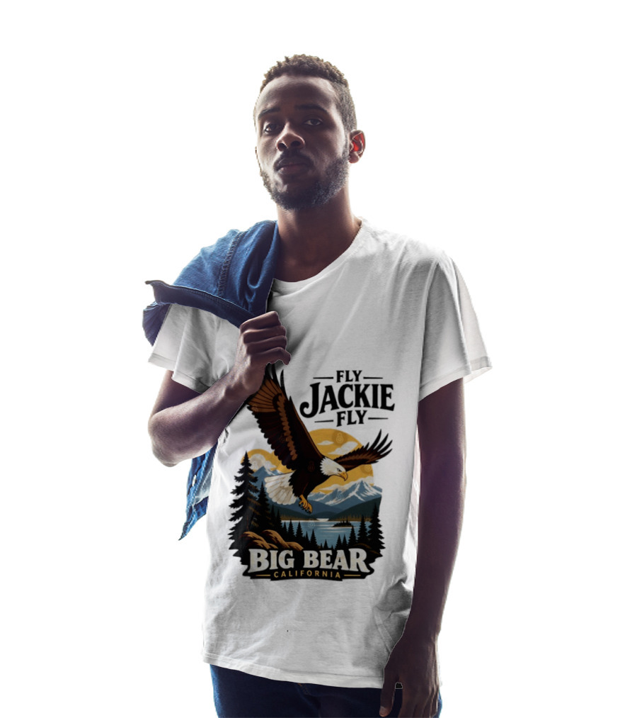 Fly Jackie Fly Bald Eagle Big Bear California Mountain Wilderness T-Shirt