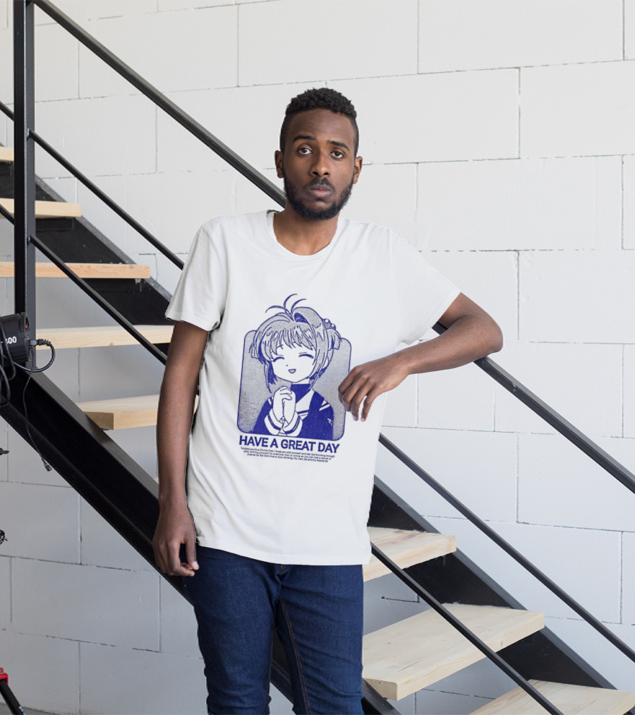 Have A Great Day Sakura Kinomoto Anime Cardcaptor Look T-Shirt