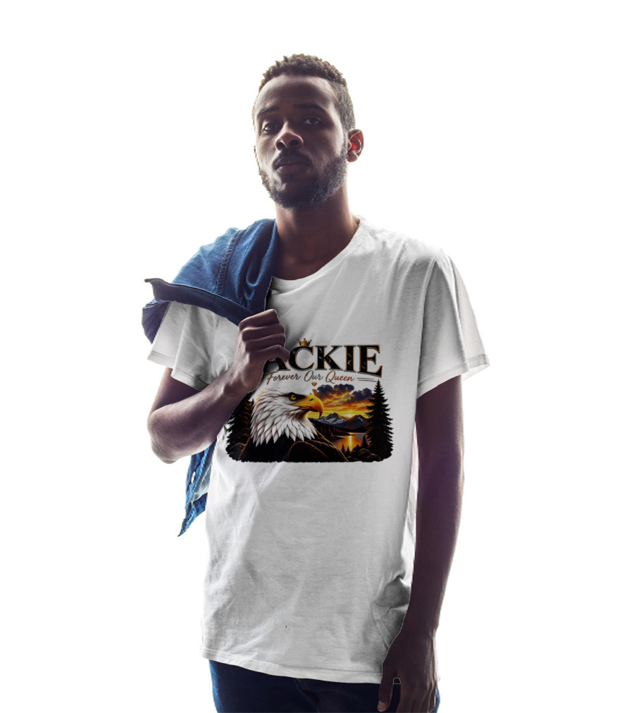 Jackie Forever Our Queen Eagle Sunset Mountain Scene T-Shirt