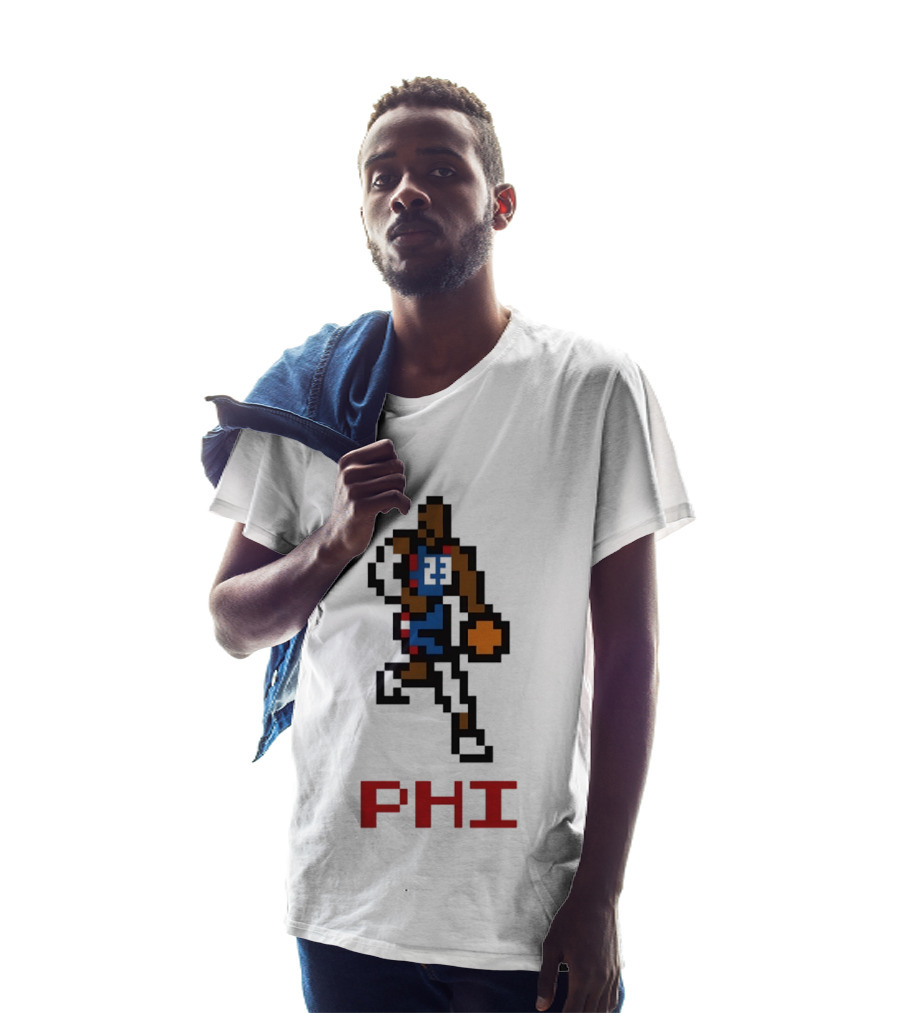 Le 8 Bit Baller PHI Basketball 23 T-Shirt