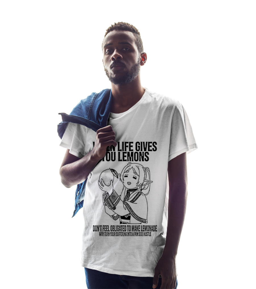 When Life Gives You Lemons Anime Character Embracing Choices T-Shirt