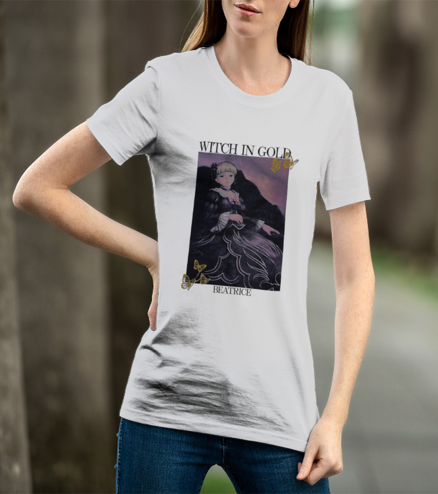 Witch In Gold Beatrice Butterflies Umineko When They Cry T-Shirt