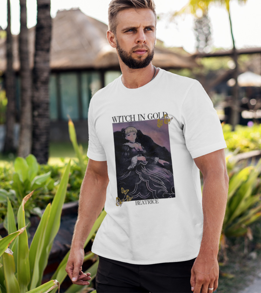 Witch In Gold Beatrice Butterflies Umineko When They Cry T-Shirt