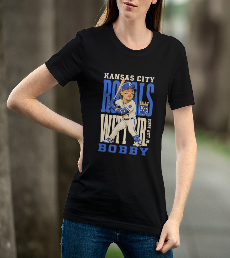 Kansas City Royals Bobby Witt Jr. MLB 2026 Caricature T-Shirt
