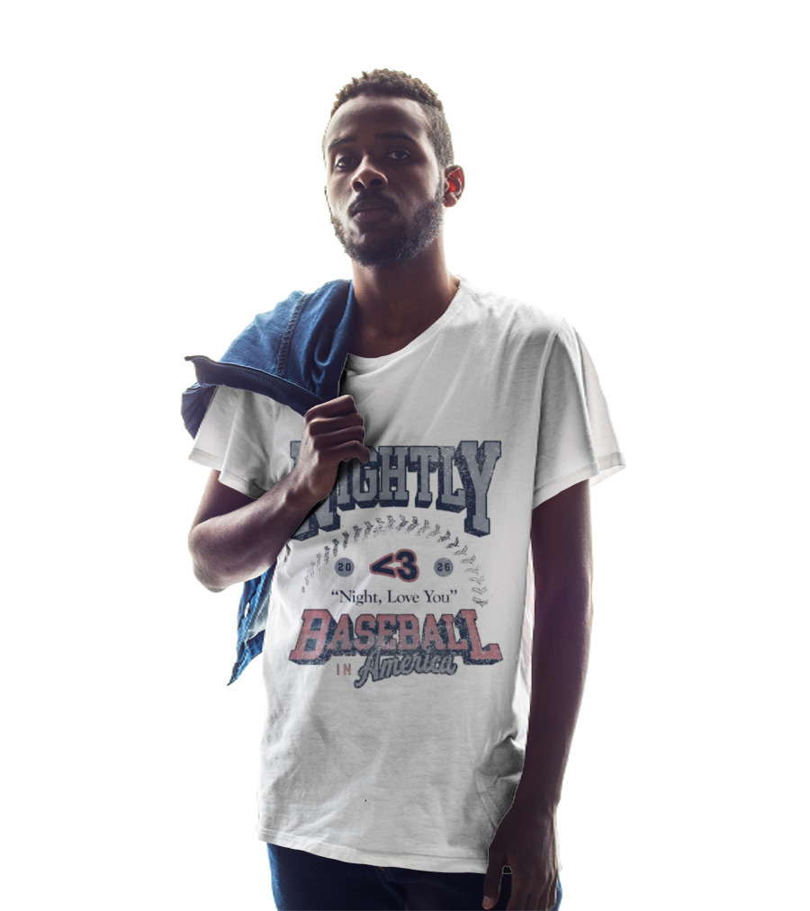 Nightly Love You 43 Baseball In America T-Shirt