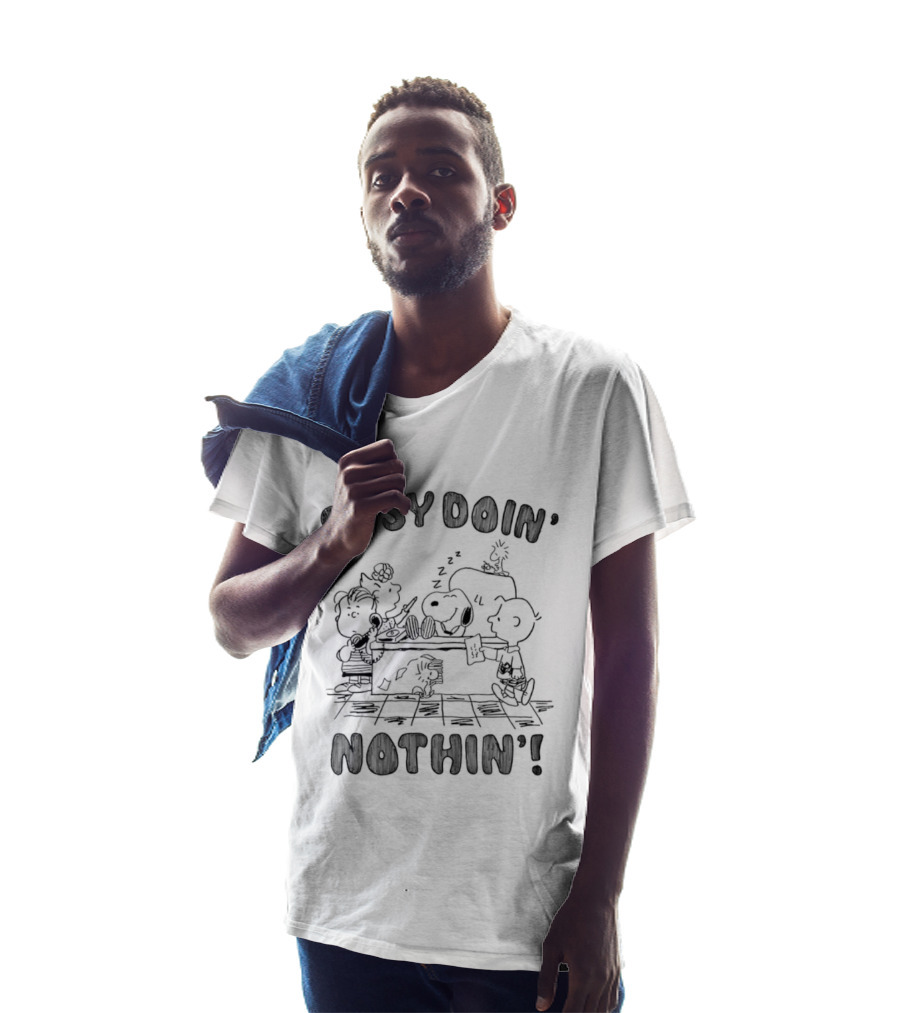 Snoopy Busy Doin' Nothin' Peanuts Comic Strip Characters Relaxation T-Shirt