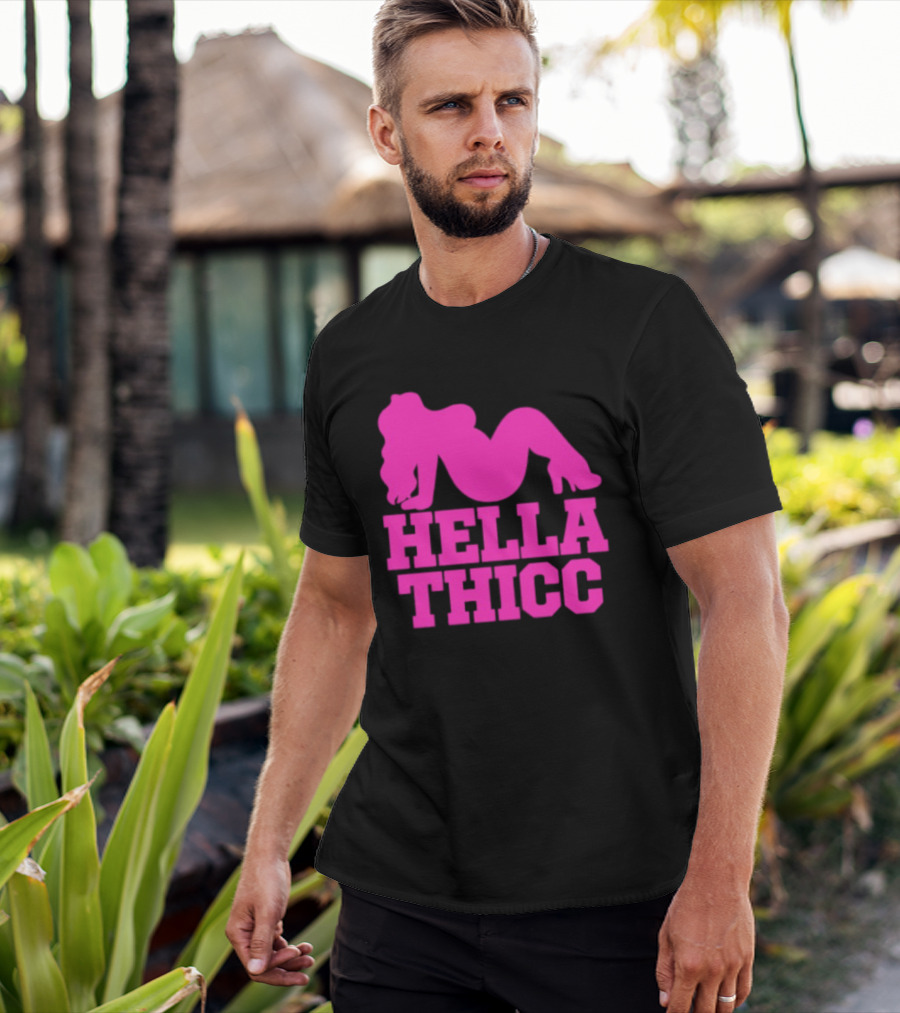 Hella Thicc Curvy Body Positive Pink T-Shirt