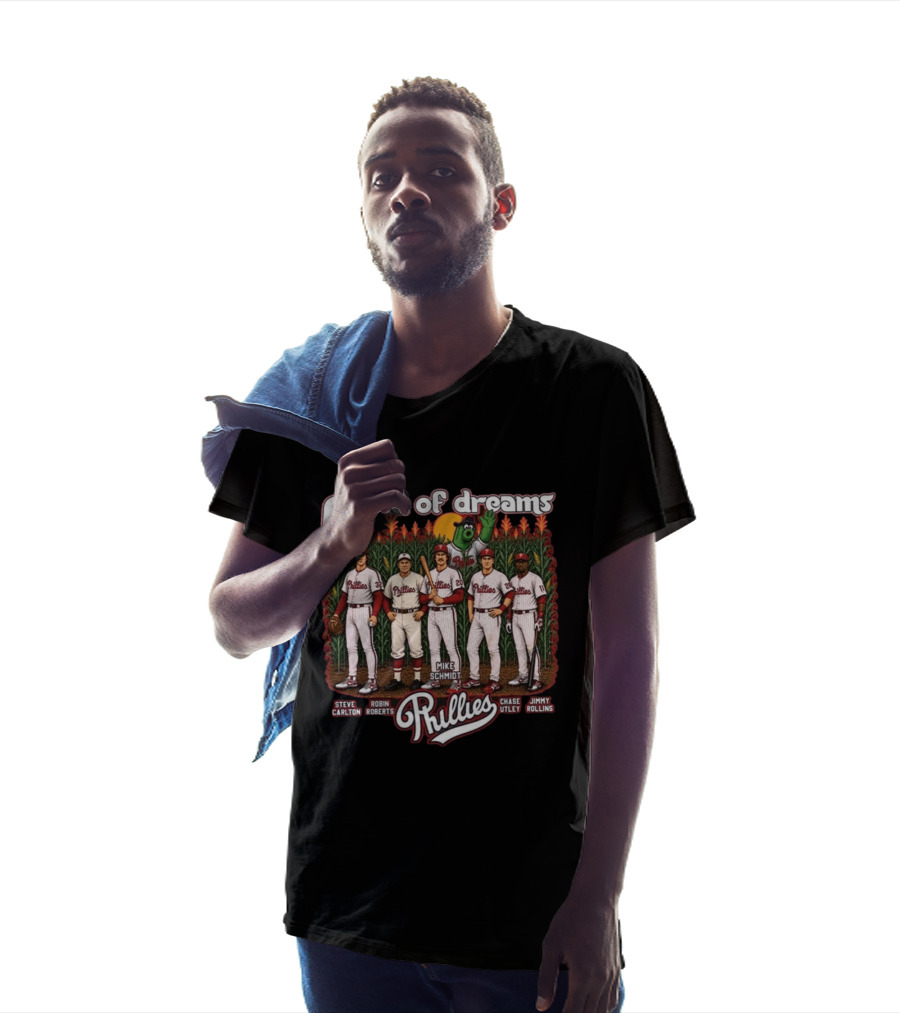 Phillies Phield Of Dreams Steve Carlton Robin Roberts Mike Schmidt Chase Utley Jimmy Rollins T-Shirt