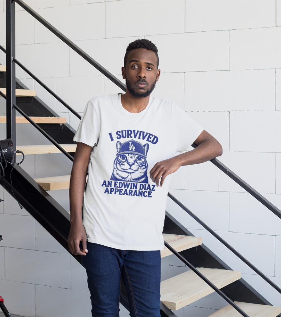 I Survived An Edwin Diaz Appearance LA Cat T-Shirt