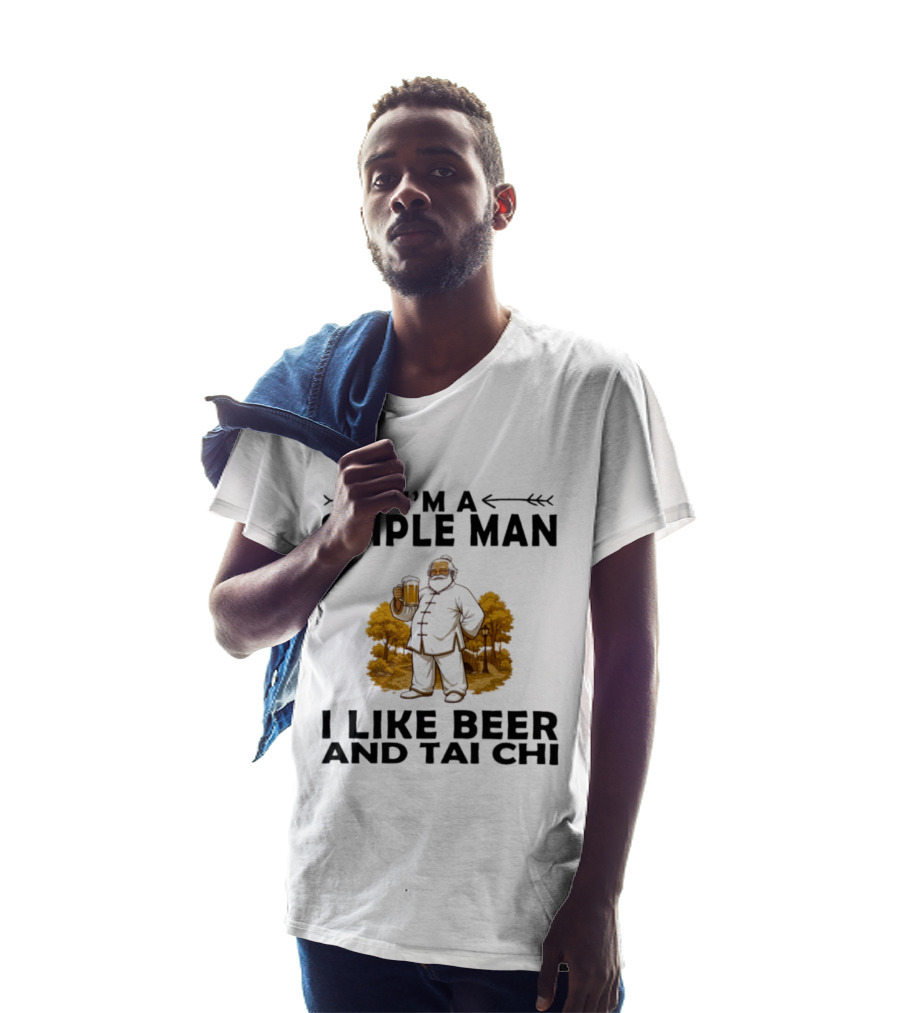 I'm A Simple Man I Like Beer And Tai Chi Trees T-Shirt