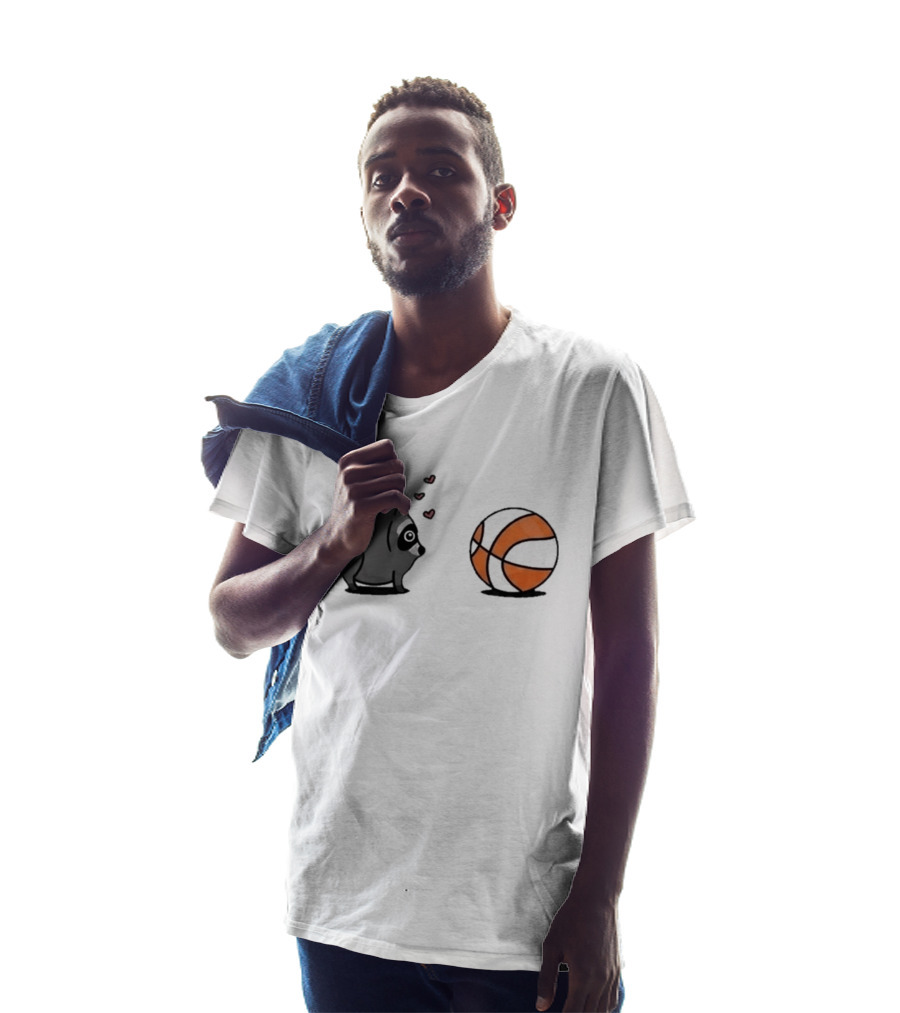 Seattle Storm Raccoon Hearts Basketball Jimothy Loves Hoops T-Shirt