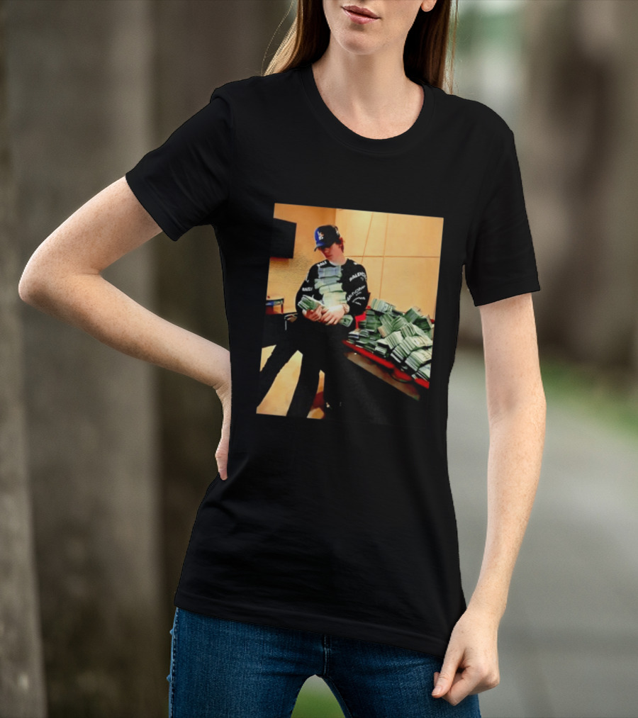 Balenciaga Black Long Sleeve With RALEC And Los Angeles Cap T-Shirt